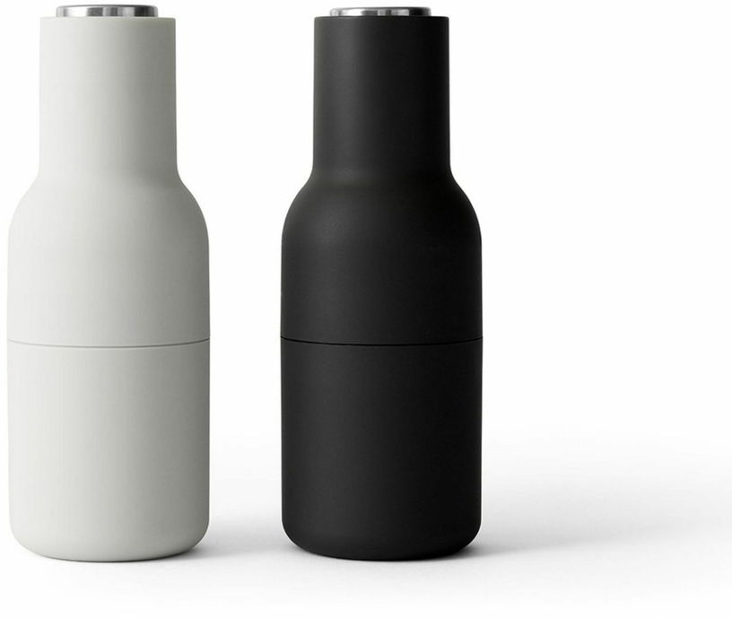 Moulin à sel et moulin à poivre noir et blanc Bottle - Audo - The Cool Republic
