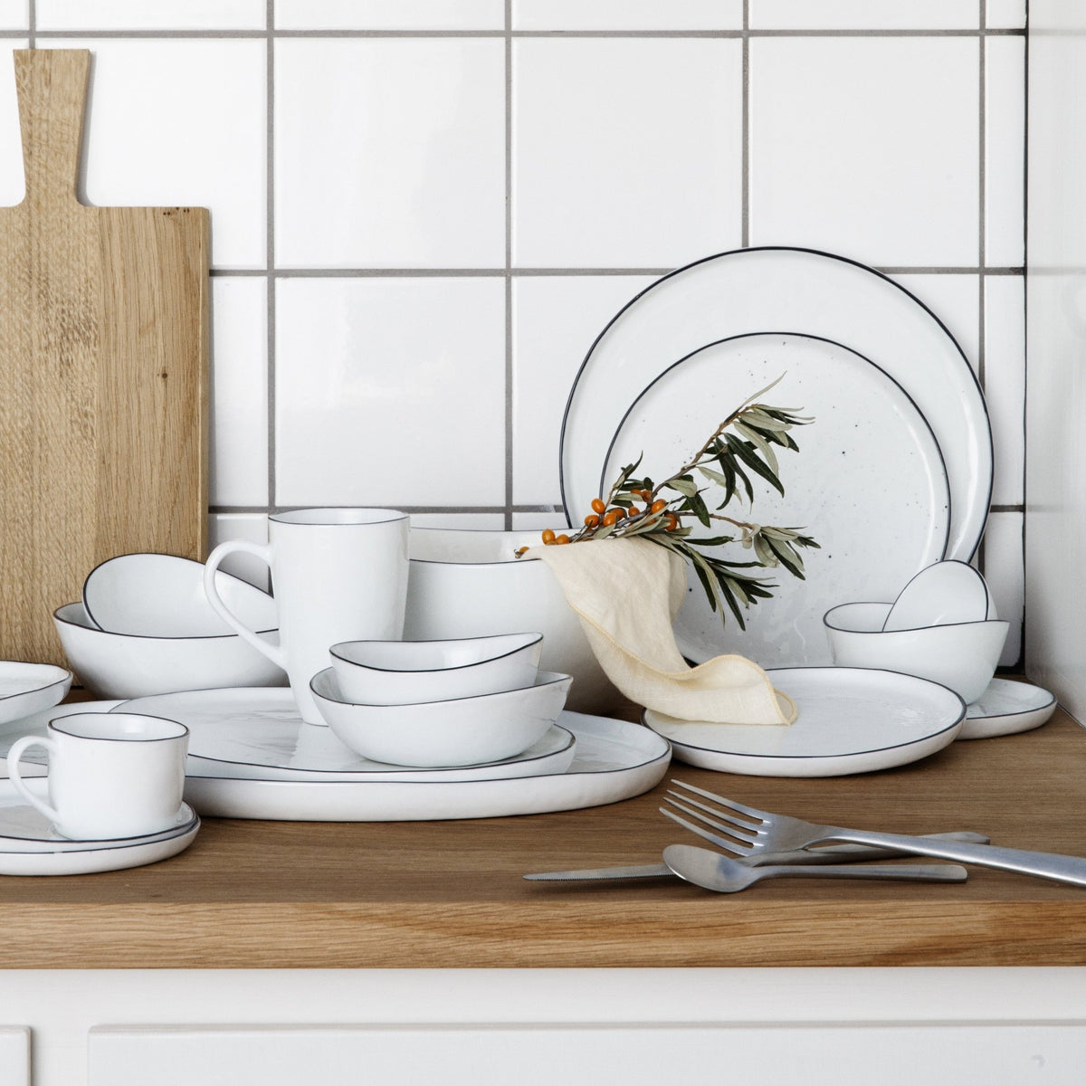Mug avec anse blanc Salt - Broste Copenhagen - The Cool Republic