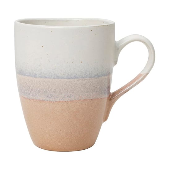 Mug en grès rose et blanc 8x10cm Nordic Carnival - Broste Copenhagen