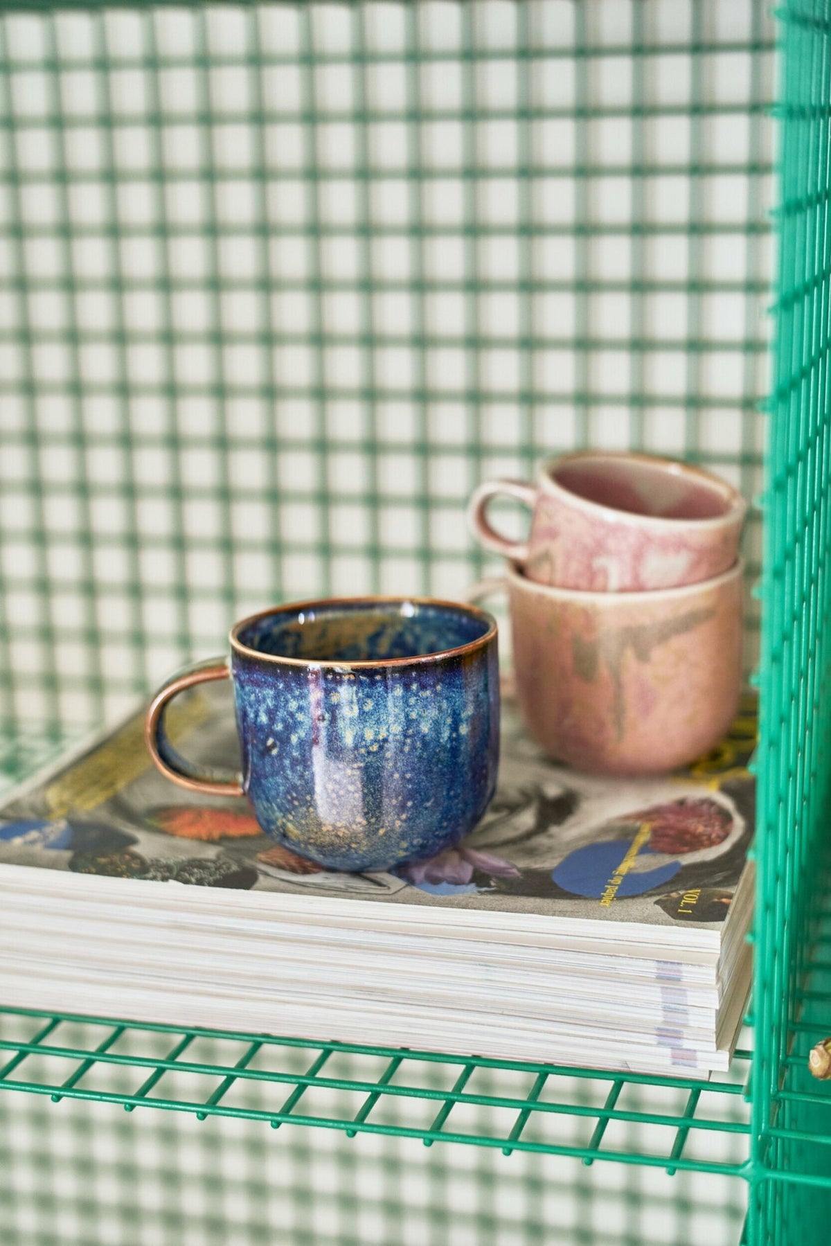 Mug en porcelaine bleu Rustic - HKliving - The Cool Republic