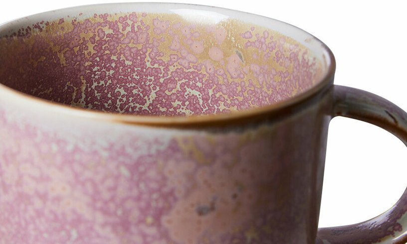 Mug en porcelaine rose Rustic - HKliving - The Cool Republic