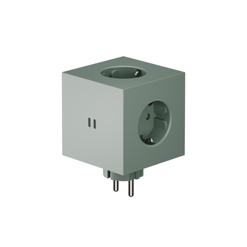 Multiprise murale USB-C 30W vert Square 2 - Avolt - The Cool Republic