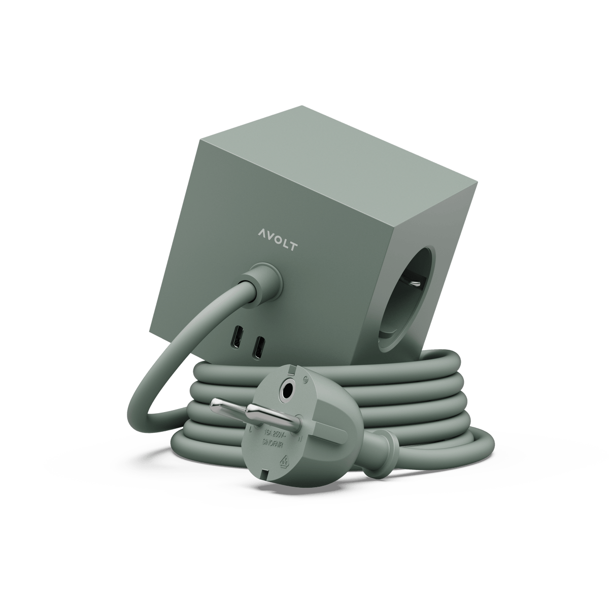 Multiprise USB-C 30W 1.8m vert Square 1 - Avolt - The Cool Republic