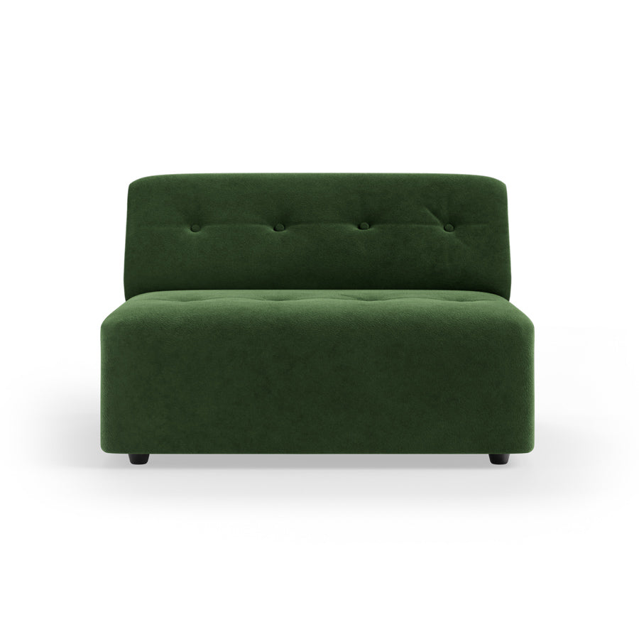 Module milieu 2 place en velours vert Vint - Hkliving