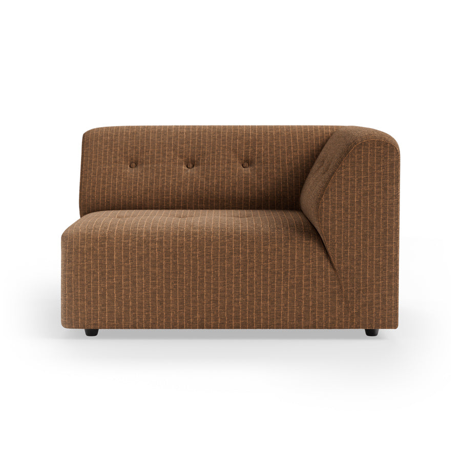 Modulo d' angle destra 2 posti in velluto a coste bronzo Vint - Hkliving