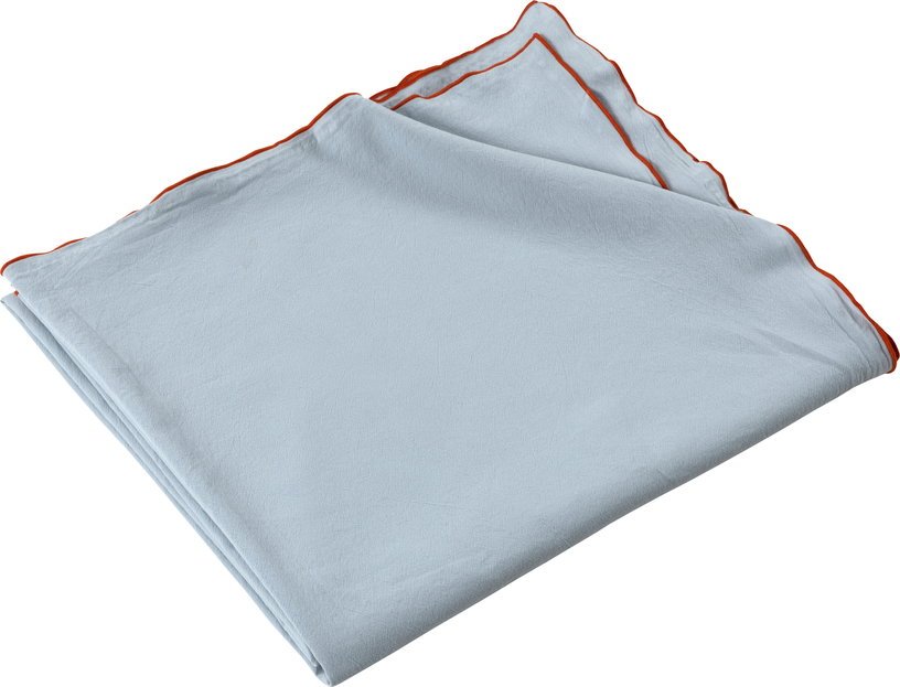 Nappe carrée en coton lavé bleu ciel 170 x 170 cm - The Cool Republic - The Cool Republic