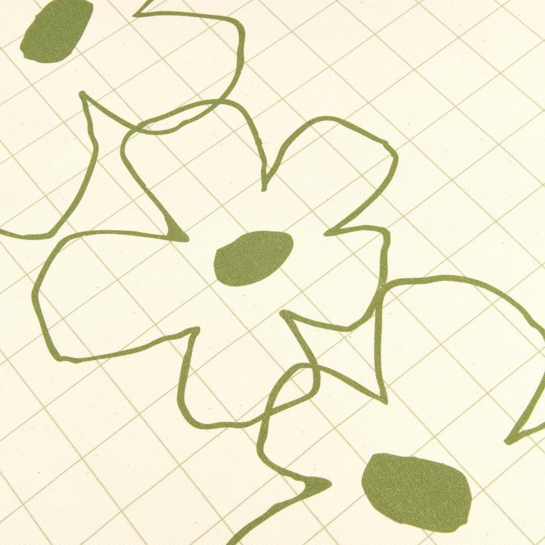 Nappe de table rectangulaire en coton bio à fleurs vert 150 x 250 cm - Nobodinoz - The Cool Republic