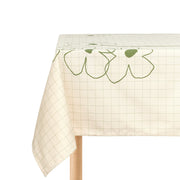 Nappe de table rectangulaire en coton bio à fleurs vert 150 x 250 cm - Nobodinoz - The Cool Republic