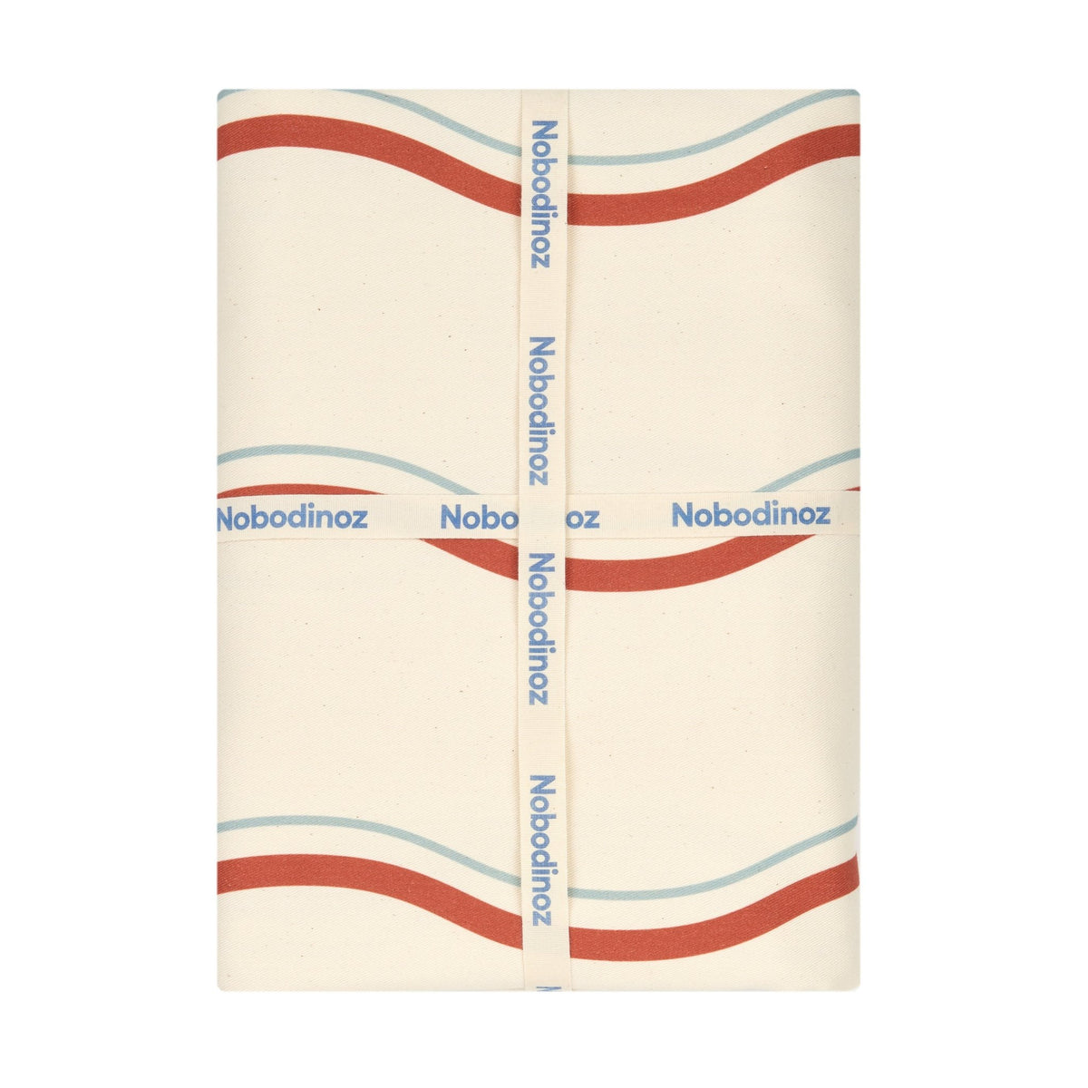 Nappe de table rectangulaire en coton bio rouge et bleu 150 x 250 cm - Nobodinoz - The Cool Republic