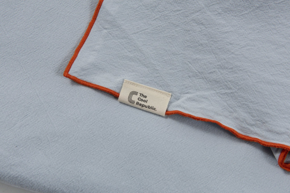 Nappe en coton lavé bleu ciel 170 x 300 cm - The Cool Republic - The Cool Republic