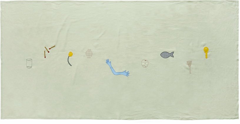 Nappe en lin verte 300 x 140 cm Sobremesa - Hay - The Cool Republic