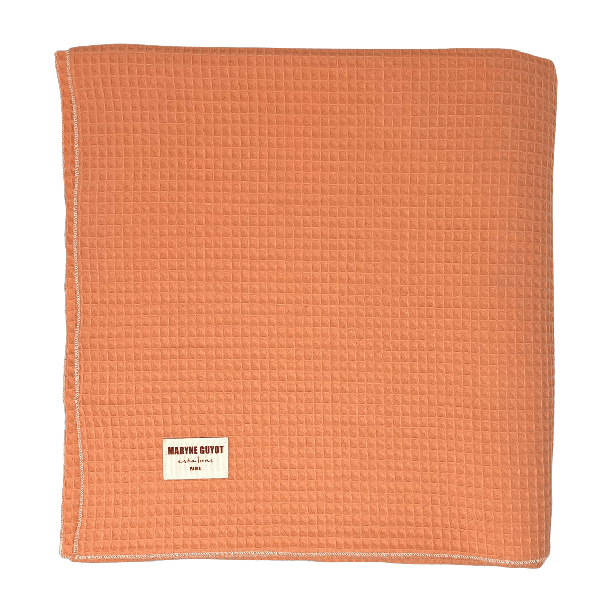 Nappe orange gaufrée 140 x 200 - Maryne Guyot Créations - The Cool Republic