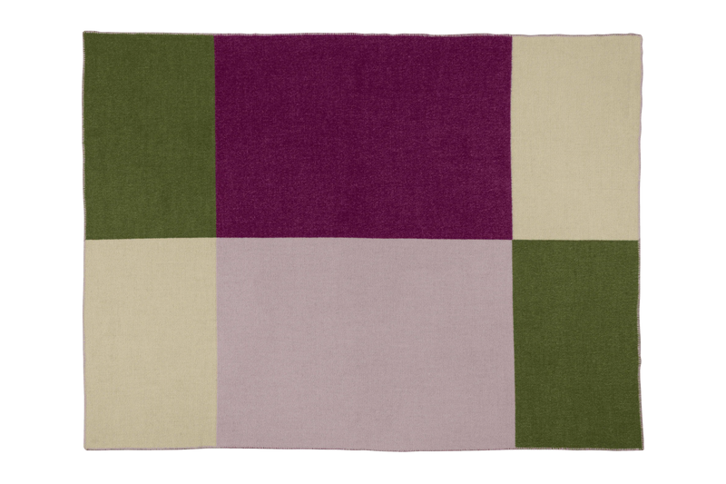 Coperta in lana viola, lilla, verde 200x150cm Hilu - Noo. ma