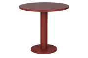 Round side table in ash and red steel 80x80x73 cm Sool Café - noo.ma