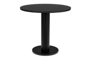 Round side table in ash and black steel 80x80x73 cm Sool Café - noo.ma