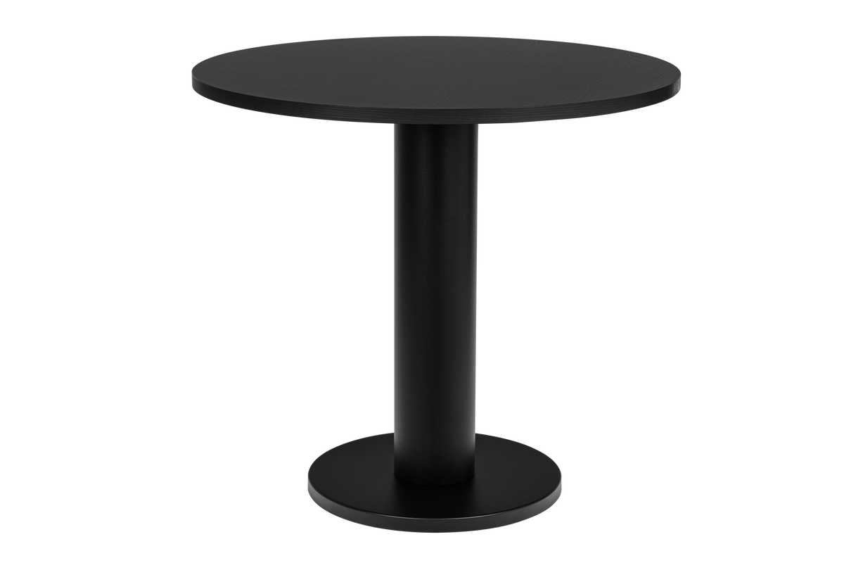 Tavolo da pranzo rotondo in frassino e acciaio nero 80x80x73 cm Sool Café - noo.ma