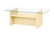 Table basse rectangulaire en bois jaune 110x63 cm Tovo - noo.ma
