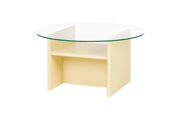 Table basse ronde en bois jaune 85 cm Tovo - noo.ma