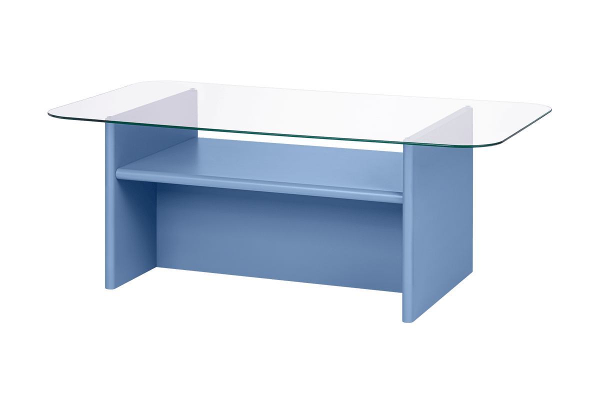 Low rectangular table in blue wood 110x63 cm Tovo - noo.ma