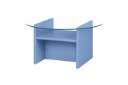 Table basse ronde en bois bleu 85 cm Tovo - noo.ma