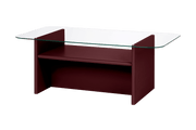 Mesa de centro rectangular en madera burdeos 110x63 cm Tovo - noo.ma