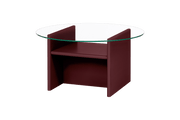 Table basse ronde en bois bordeaux 85 cm Tovo - noo.ma