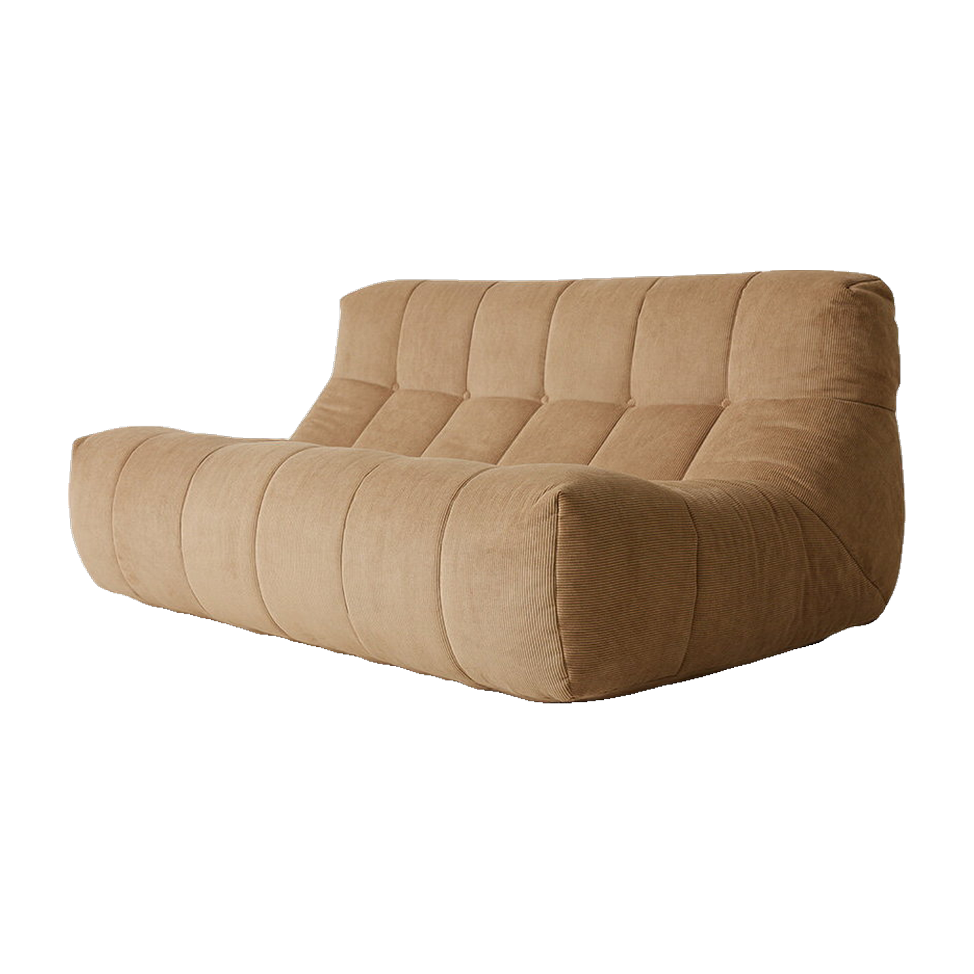 Divano in velluto a coste marrone Lazy Lounge - HKliving
