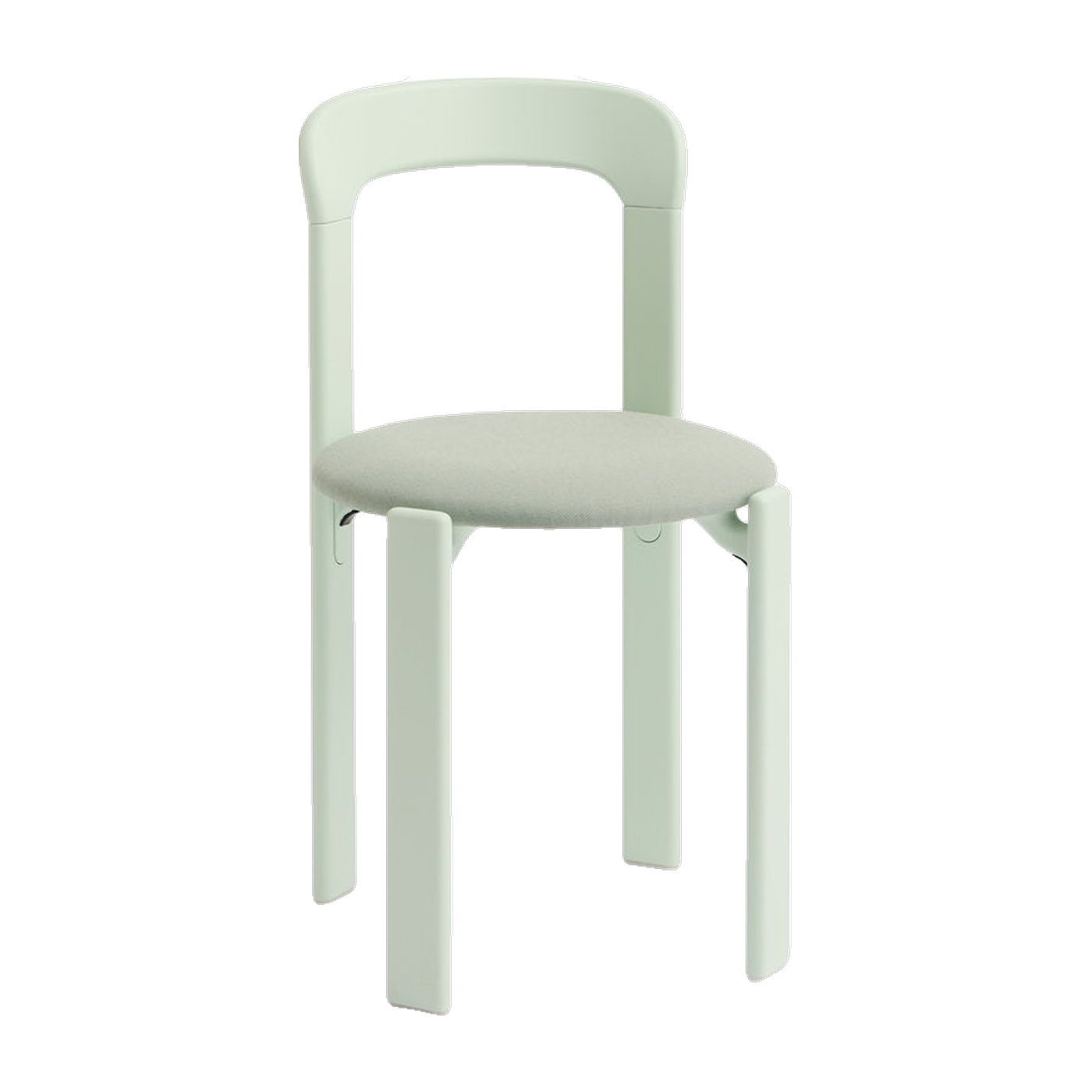 Chaise en hêtre laqué et tissus vert menthe Rey - Hay