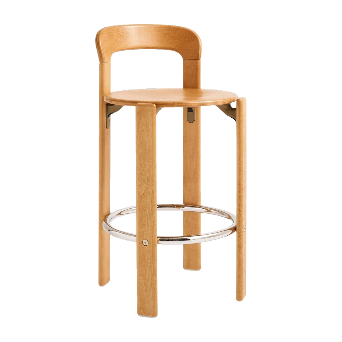 Silla de bar en haya lacada dorada 65cm Rey - Hay