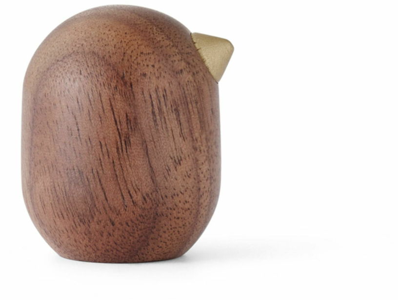 Oiseau en bois 3 cm noyer Little Bird Walnut - Normann Copenhagen - The Cool Republic