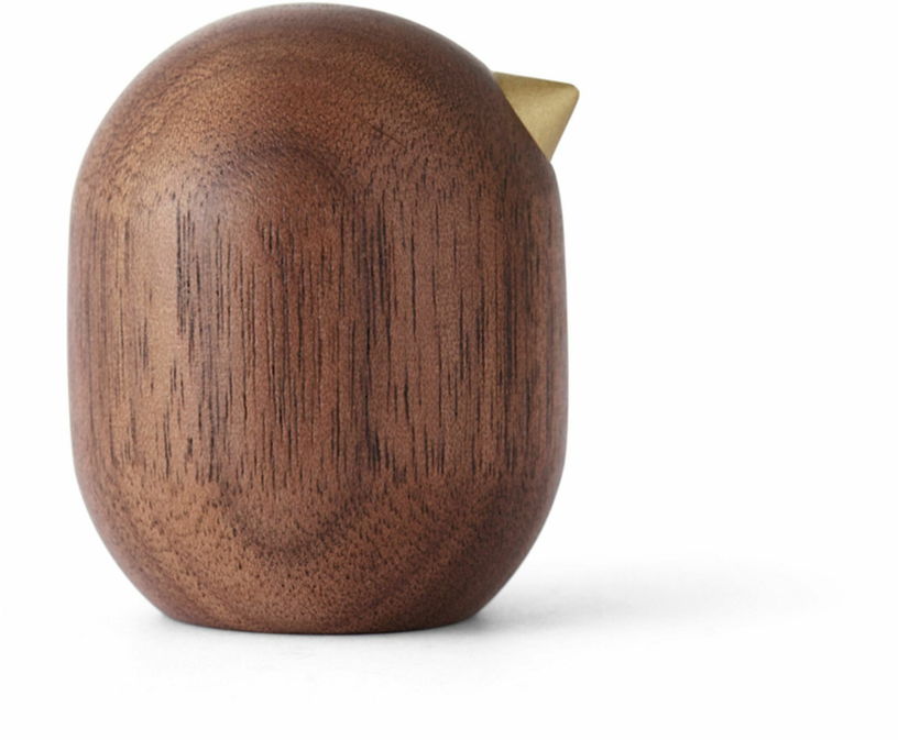 Oiseau en bois 4,5 cm noyer Little Bird Walnut - Normann Copenhagen - The Cool Republic