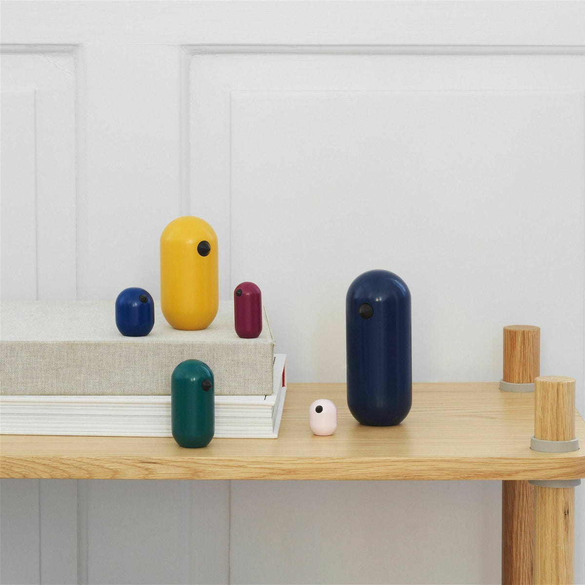 Oiseau en bois 7 cm vert Little Bird bleu vert - Normann Copenhagen - The Cool Republic