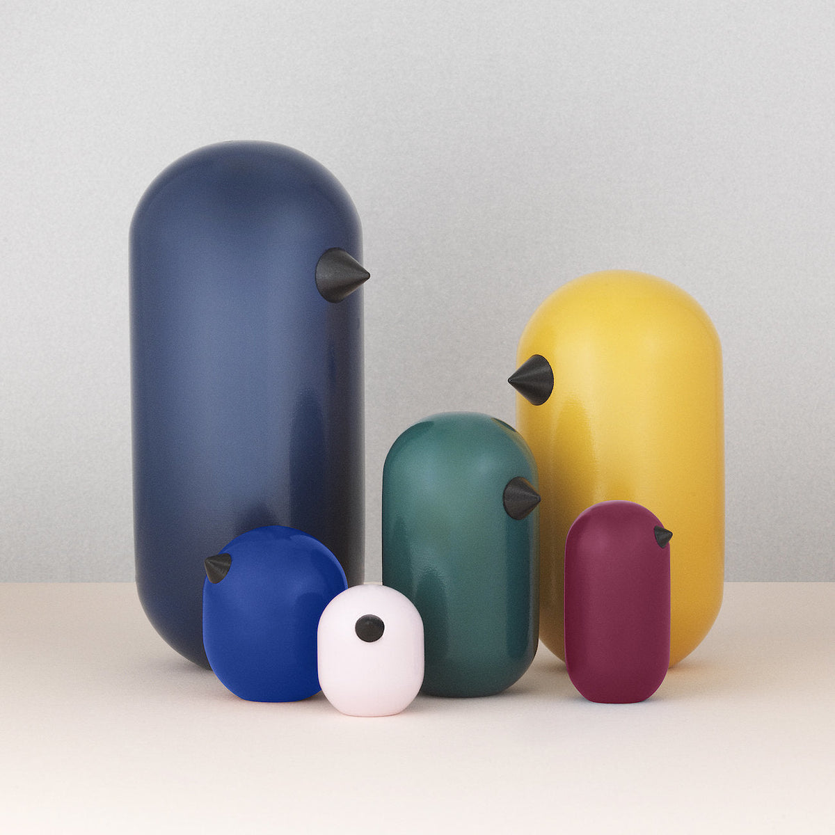 Oiseau en bois 7 cm vert Little Bird bleu vert - Normann Copenhagen - The Cool Republic