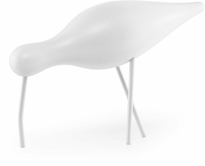 Oiseau en chêne blanc et pieds en acier blancs L Shorebird blanc / blanc - Normann Copenhagen - The Cool Republic