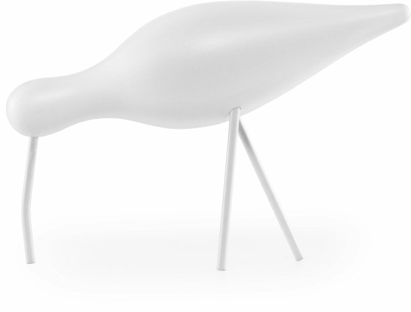 Oiseau en chêne blanc et pieds en acier blancs L Shorebird blanc / blanc - Normann Copenhagen - The Cool Republic