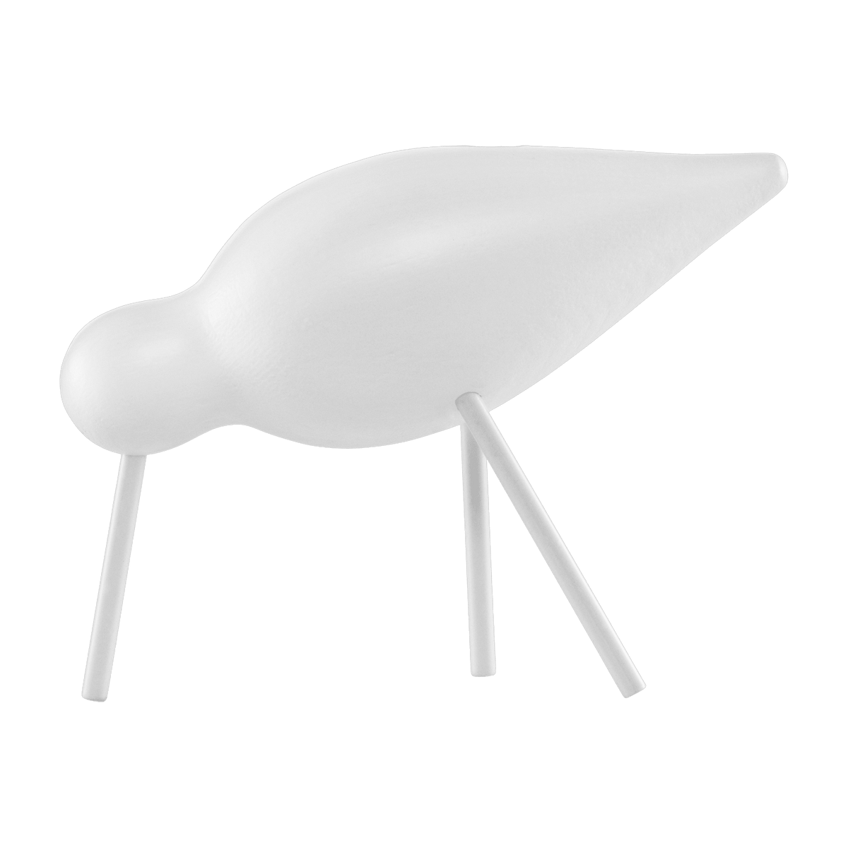 Oiseau en chêne blanc et pieds en acier blancs M Shorebird blanc / blanc - Normann Copenhagen - The Cool Republic