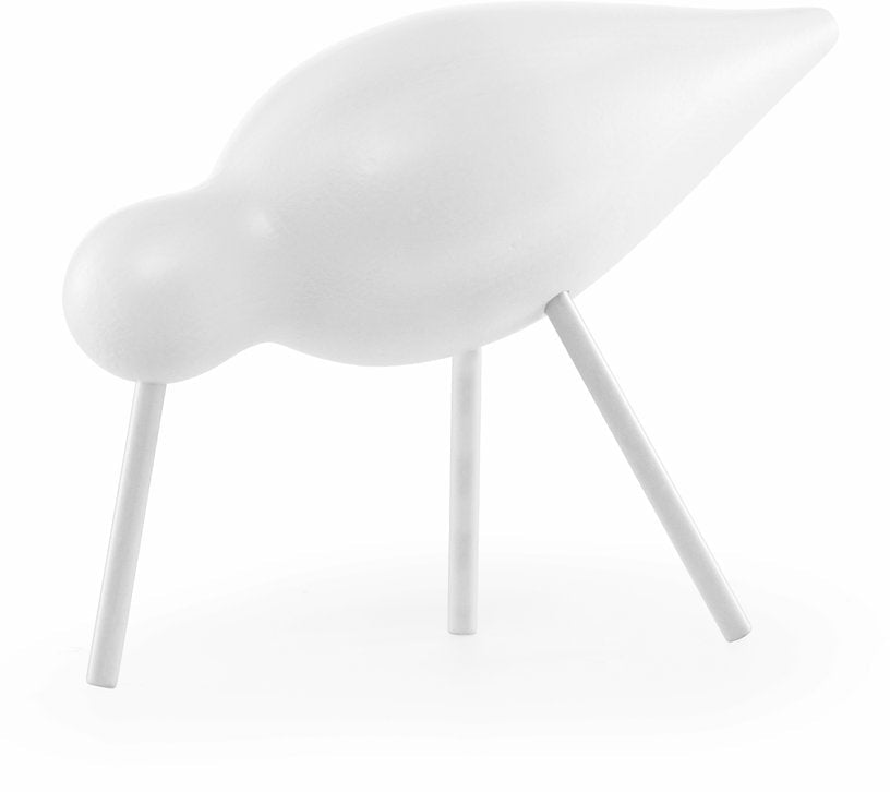 Oiseau en chêne blanc et pieds en acier blancs M Shorebird blanc / blanc - Normann Copenhagen - The Cool Republic