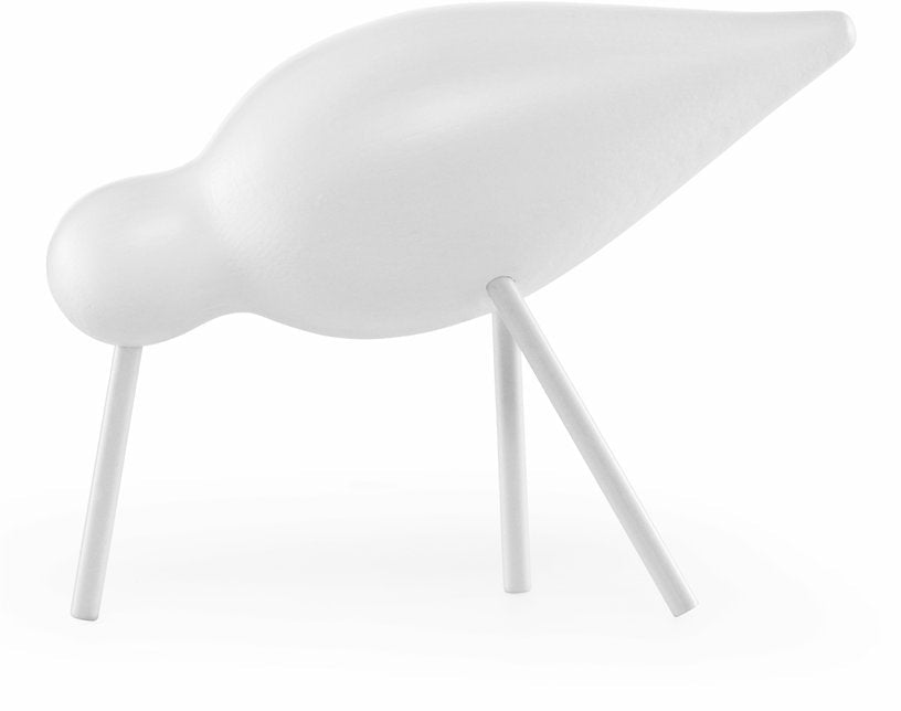Oiseau en chêne blanc et pieds en acier blancs M Shorebird blanc / blanc - Normann Copenhagen - The Cool Republic