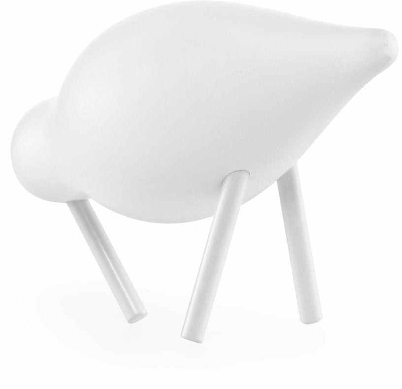 Oiseau en chêne blanc et pieds en acier blancs S Shorebird blanc / blanc - Normann Copenhagen - The Cool Republic