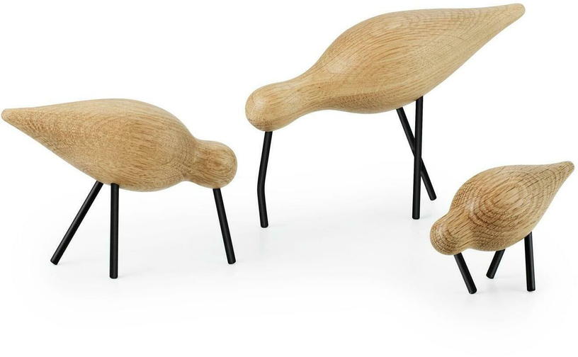 Oiseau en chêne et pieds acier noirs S Shorebird noir - Normann Copenhagen - The Cool Republic