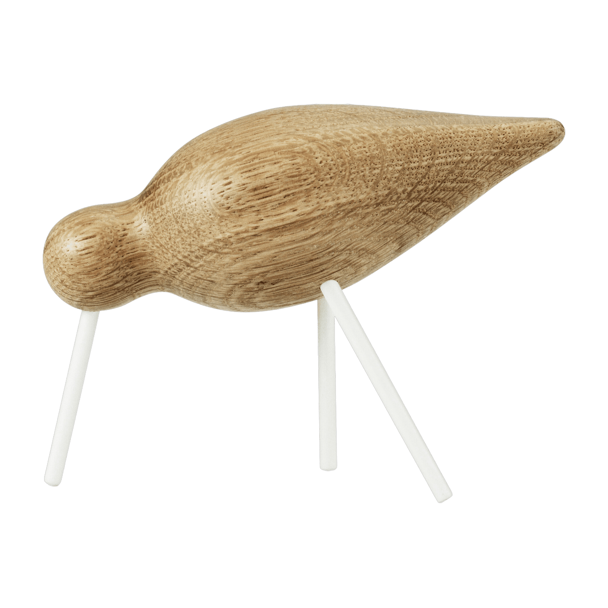 Oiseau en chêne et pieds en acier blanc M Shorebird blanc - Normann Copenhagen - The Cool Republic