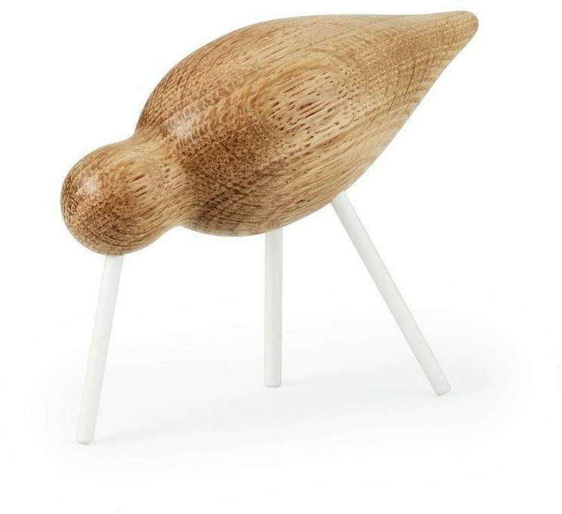 Oiseau en chêne et pieds en acier blanc M Shorebird blanc - Normann Copenhagen - The Cool Republic