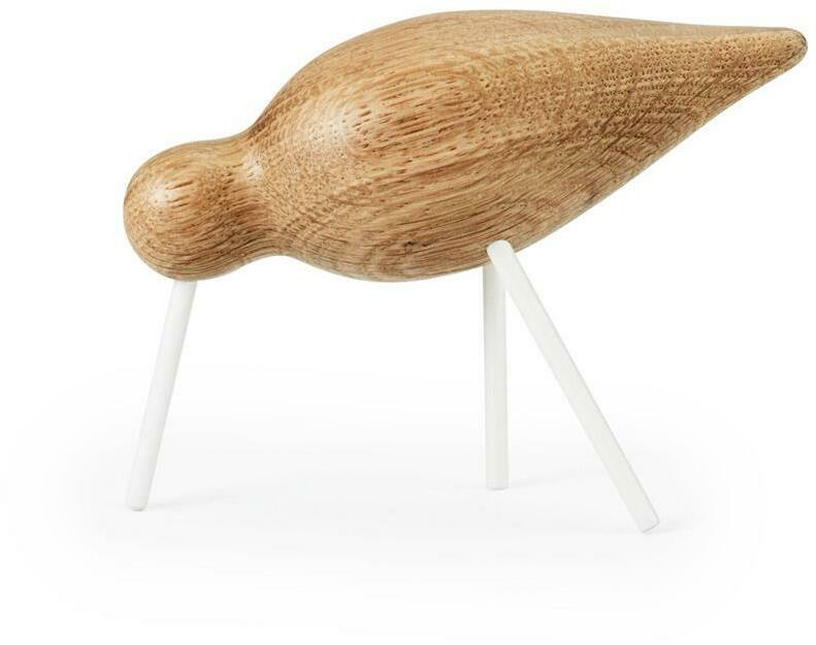 Oiseau en chêne et pieds en acier blanc M Shorebird blanc - Normann Copenhagen - The Cool Republic