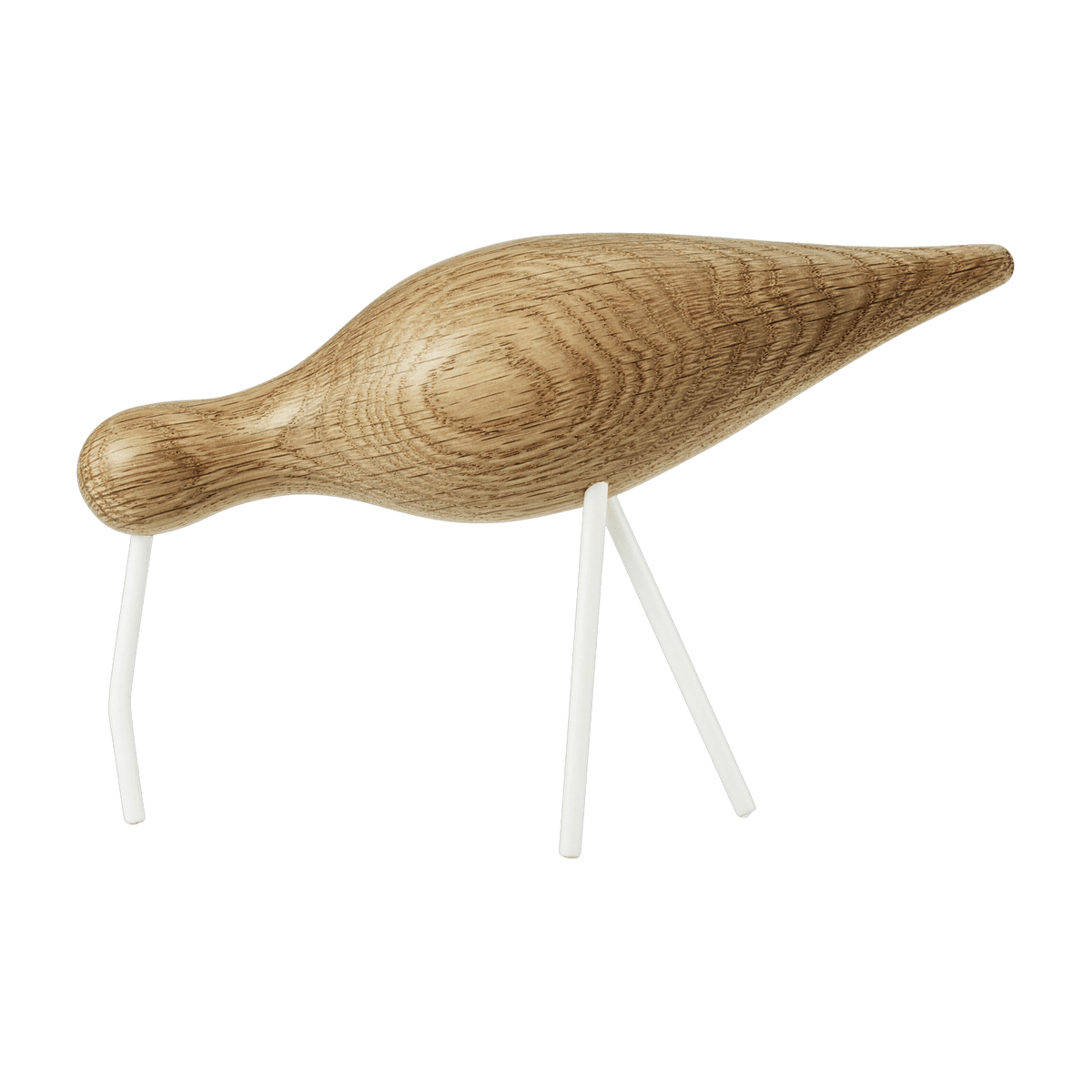 Oiseau en chêne et pieds en acier blancs L Shorebird blanc - Normann Copenhagen - The Cool Republic