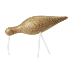 Oiseau en chêne et pieds en acier blancs L Shorebird blanc - Normann Copenhagen - The Cool Republic