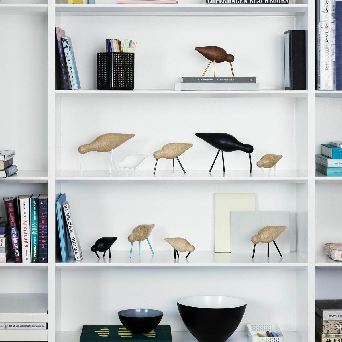Oiseau en chêne et pieds en acier blancs S Shorebird blanc - Normann Copenhagen - The Cool Republic