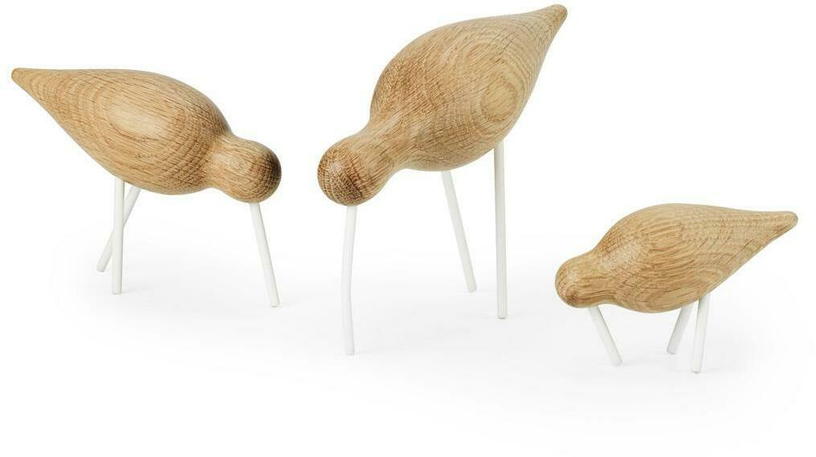 Oiseau en chêne et pieds en acier blancs S Shorebird blanc - Normann Copenhagen - The Cool Republic