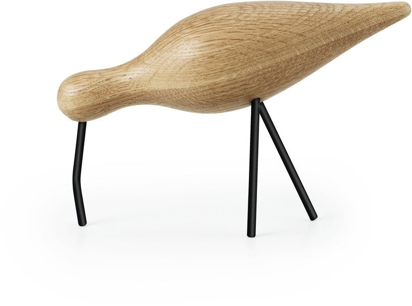 Oiseau en chêne et pieds en acier noirs L Shorebird noir - Normann Copenhagen - The Cool Republic