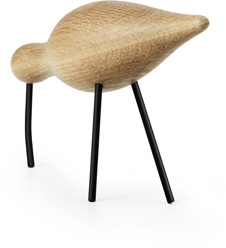 Oiseau en chêne et pieds en acier noirs L Shorebird noir - Normann Copenhagen - The Cool Republic