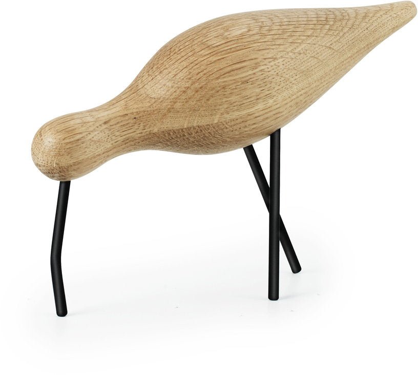 Oiseau en chêne et pieds en acier noirs L Shorebird noir - Normann Copenhagen - The Cool Republic